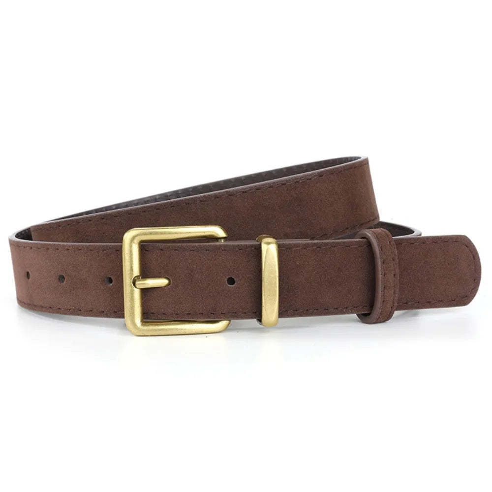 Women's Retro Pin Buckle PU Leather Belt – Casual & Business