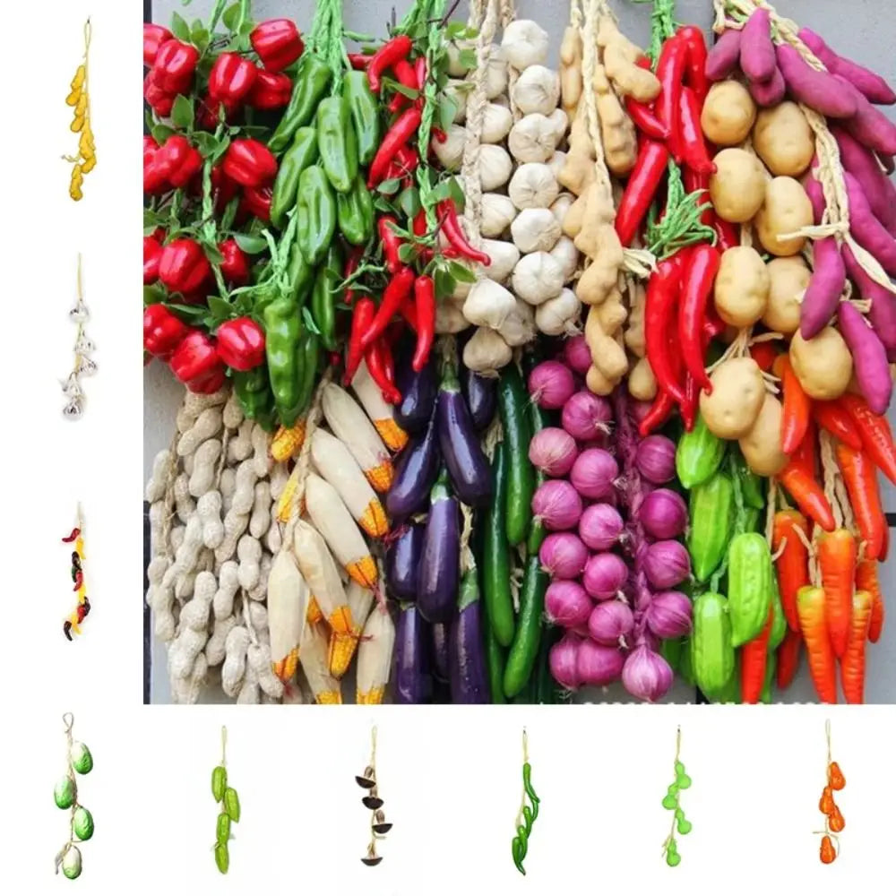 Artificial Foam Vegetable Hanging String | Kitchen Home Decor