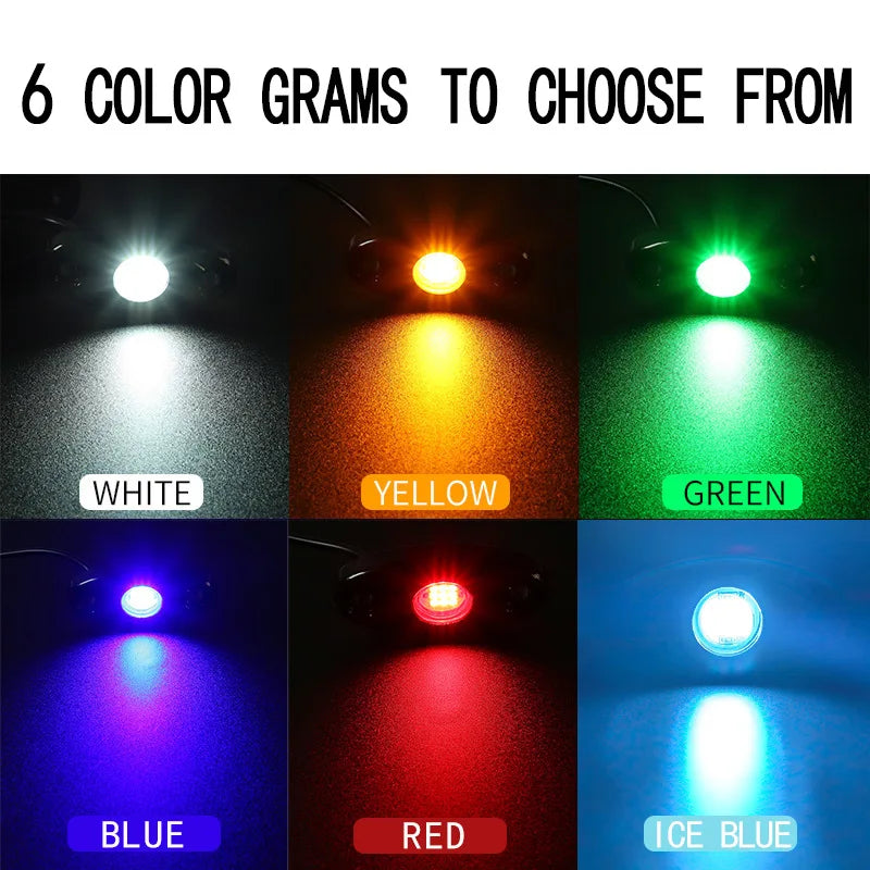 9-LED RGB Rock Light IP67 Underbody Lamp – Jeep Truck ATV UTV