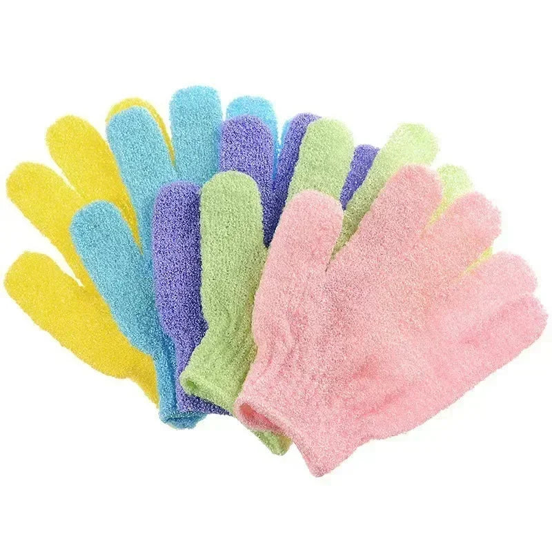 Loofah Exfoliating Shower Gloves & Bath Sponge Scrub Set
