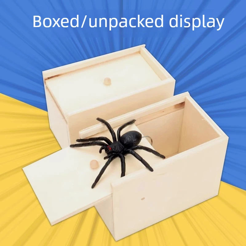 Spring-Pop Spider Prank Box – Halloween Trick Surprise Toy