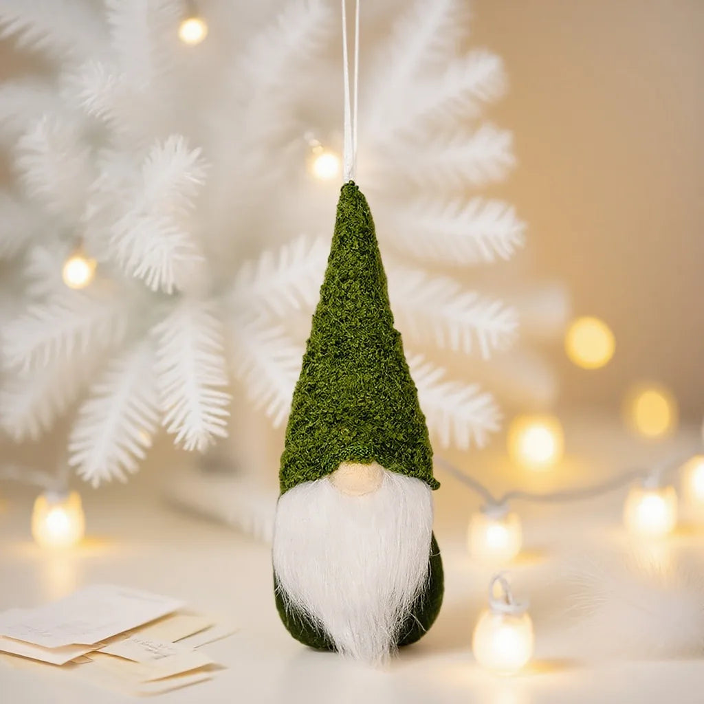 Nordic Gnome Christmas Tree Ornament – Multicolor Knit Decor