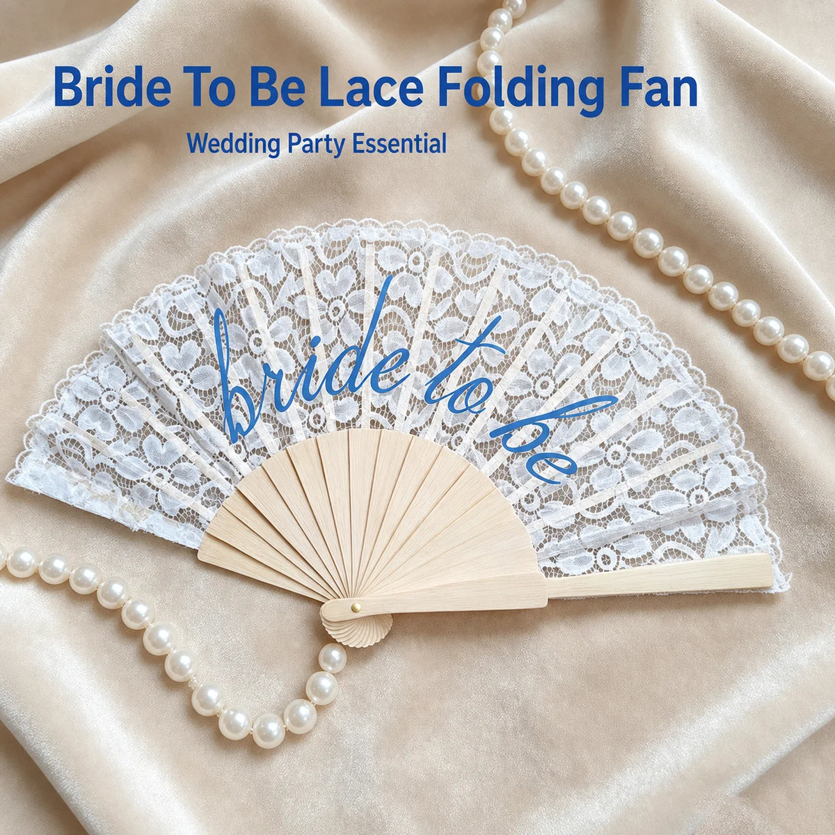 Wooden Lace Handheld Fan – Wedding & Bridal Shower Party