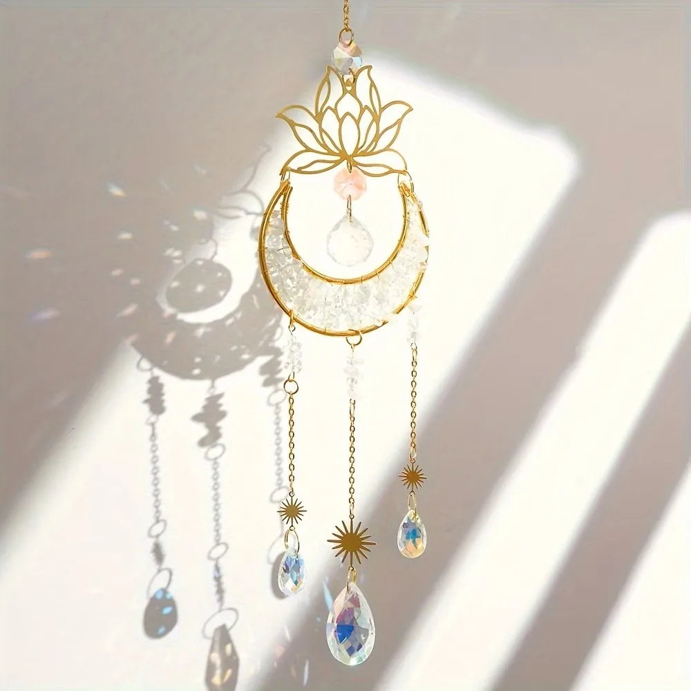 Hexagon Tree of Life Crystal Suncatcher | Rainbow Prism Decor