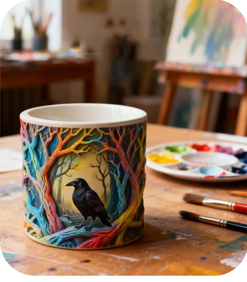 Raven Perch Silicone Mold – DIY Resin Candle & Vase Casting