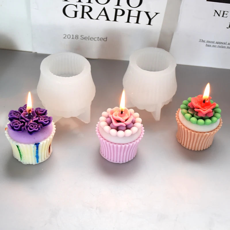 Silicone Cake Cup Mold – DIY Candle Soap Resin Plaster Craft