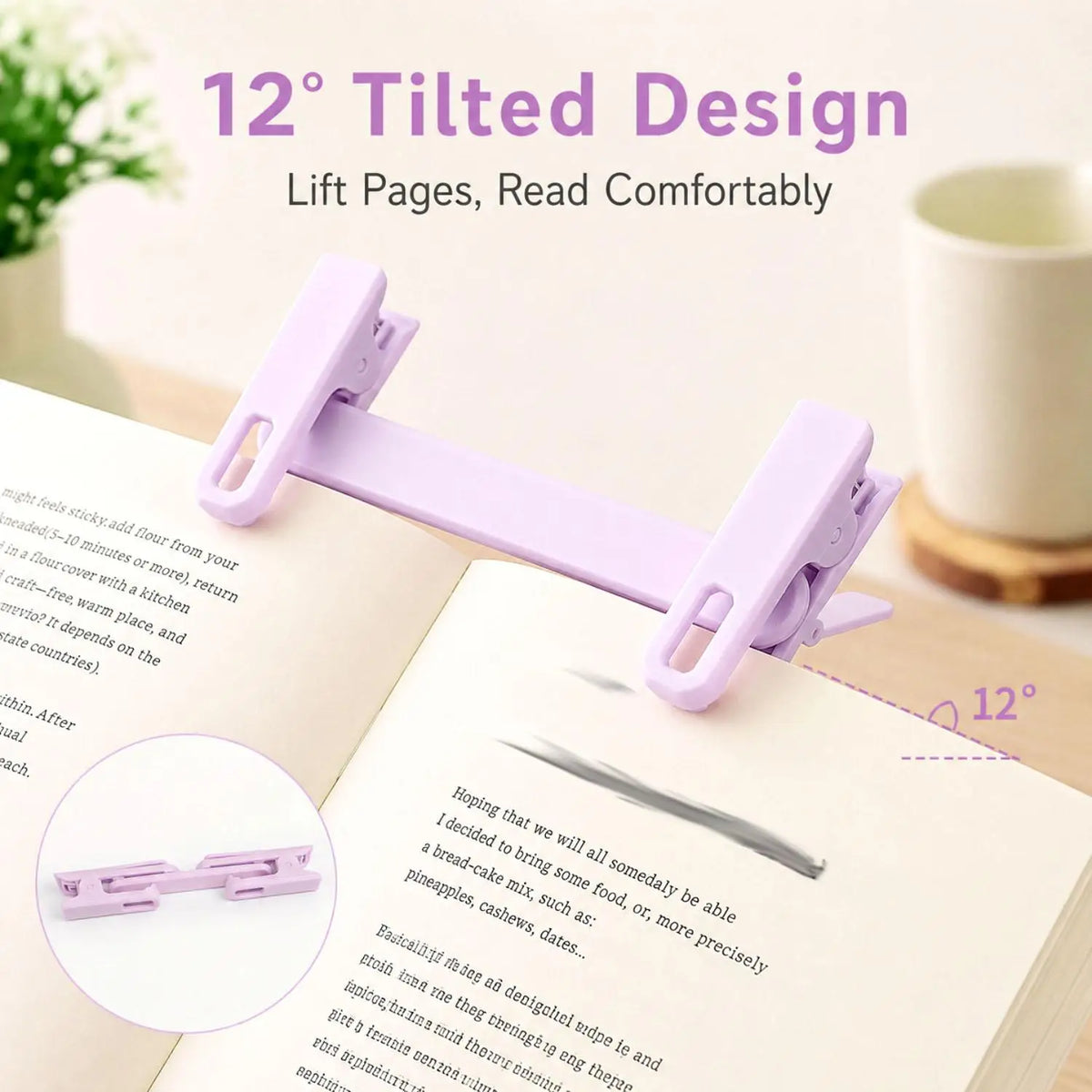 Rotatable Folding Book Clip | Double Page Holder & Bookmark