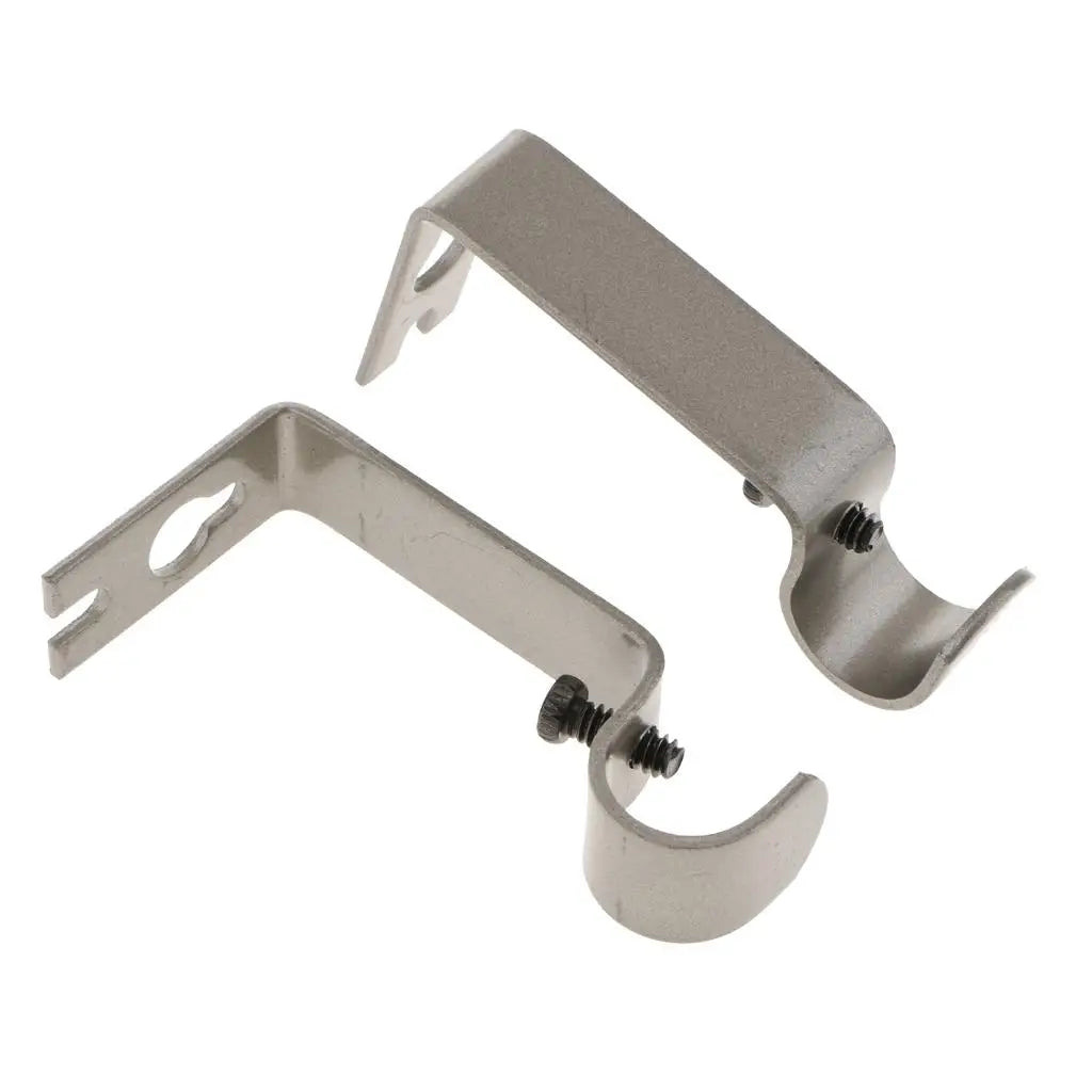 Heavy Duty Metal Curtain Rod Bracket Holder – Set of 2