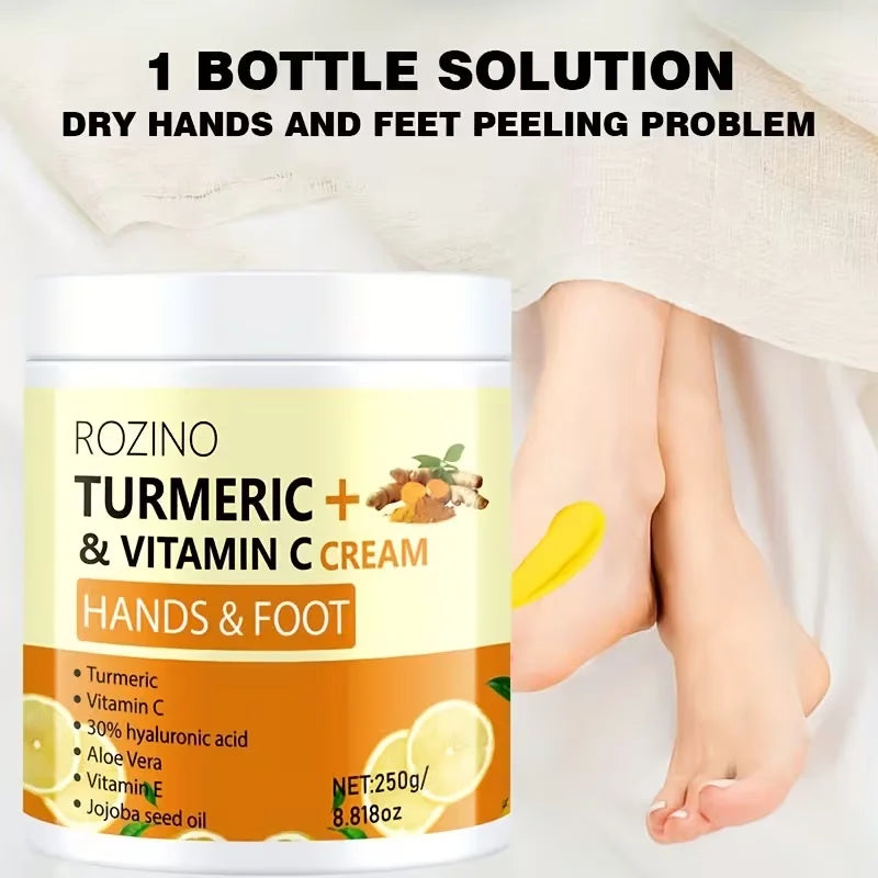 ROZINO 250g Turmeric Hand & Foot Moisturizing Repair Cream