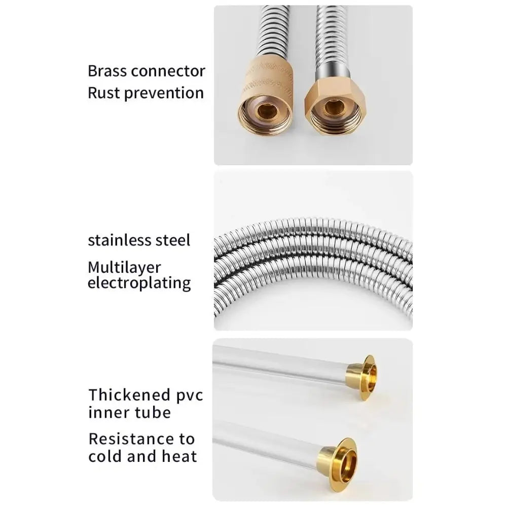 Flexible Shower Head Hose | Anti-Kink 1.5m 2m 3m