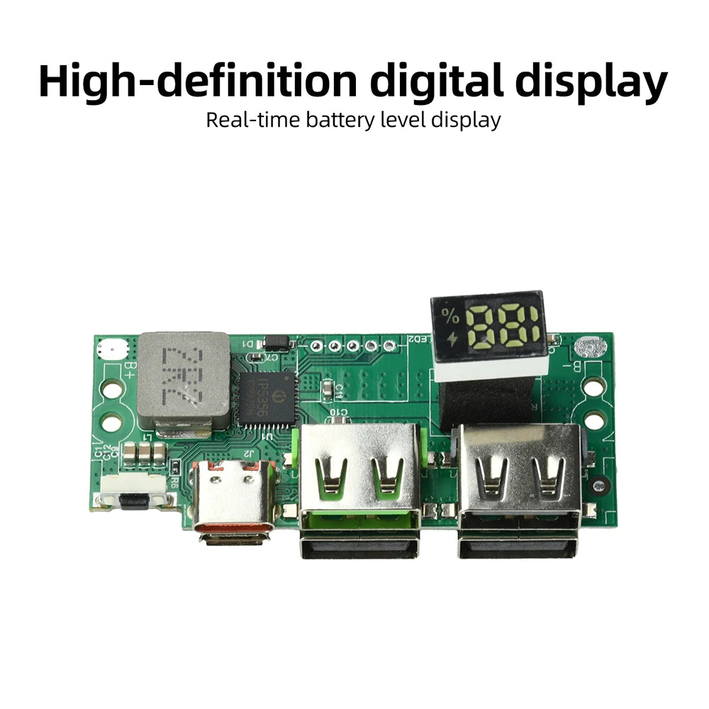 IP5356 3.7V Fast-Charging Module PD 20W & QC DIY Power Bank