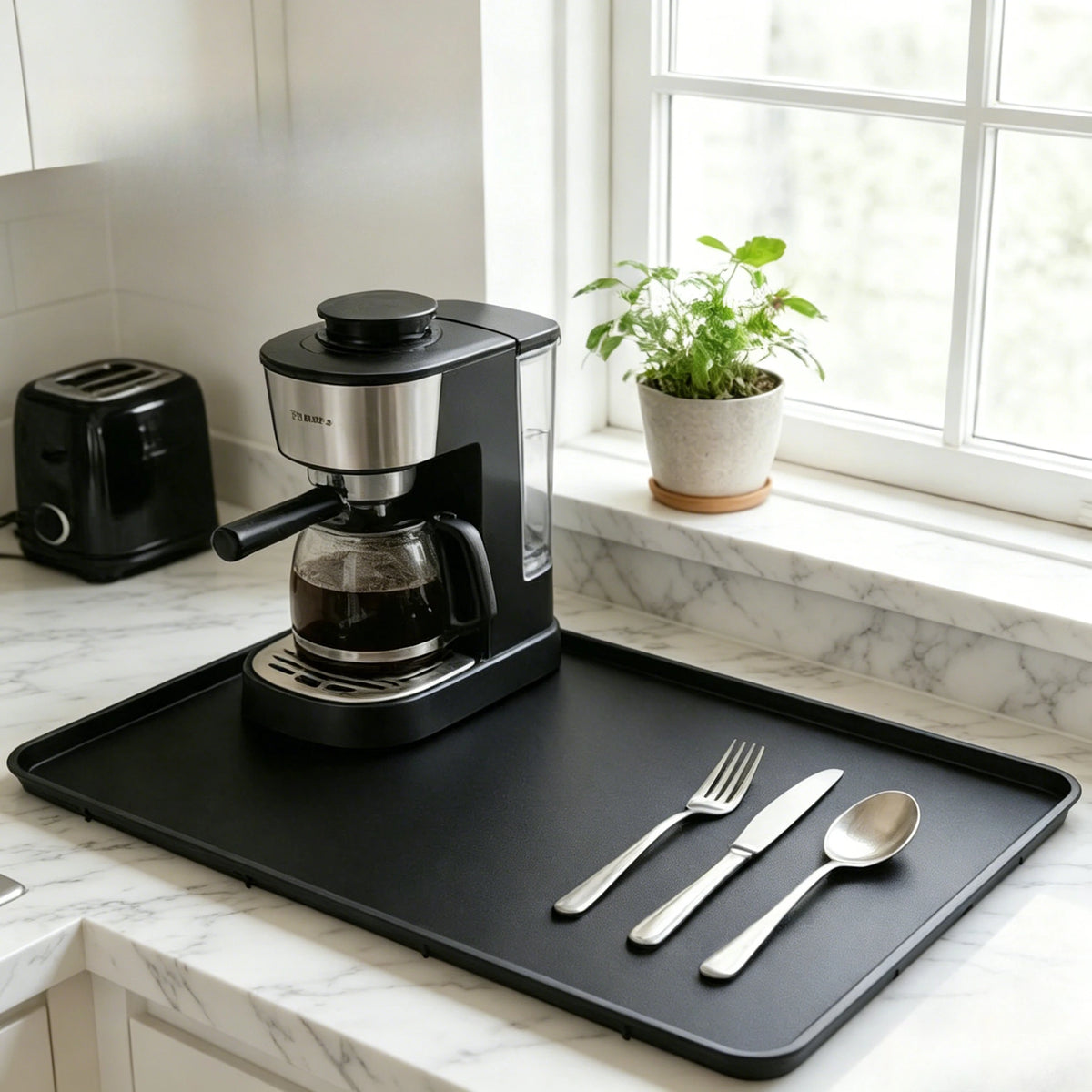 Silicone Coffee Station Mat – Non-Slip Heat Resistant Tray
