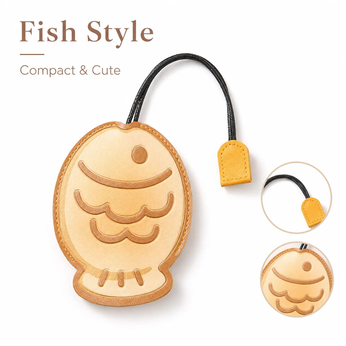 Cute Cartoon PU Leather Pull-Out Key Bag – Large Capacity