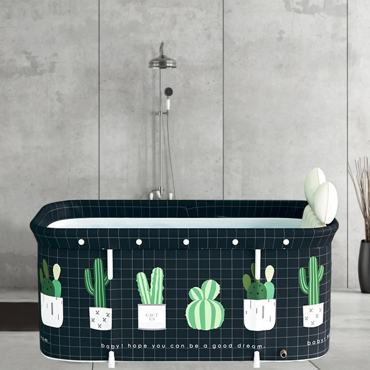 Kesoto Portable Collapsible Bathtub – 47" Soaking Tub for Adults