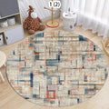 Round Area Rug – Modern Minimalist Polyester Floor Mat