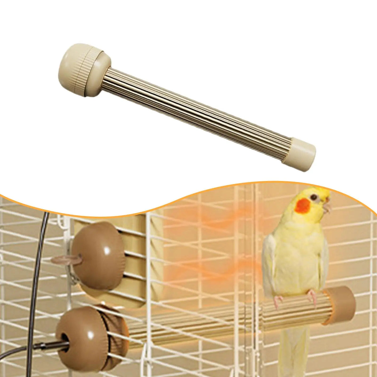 USB Heated Bird Perch – Warming Cage Accessory for Parrots