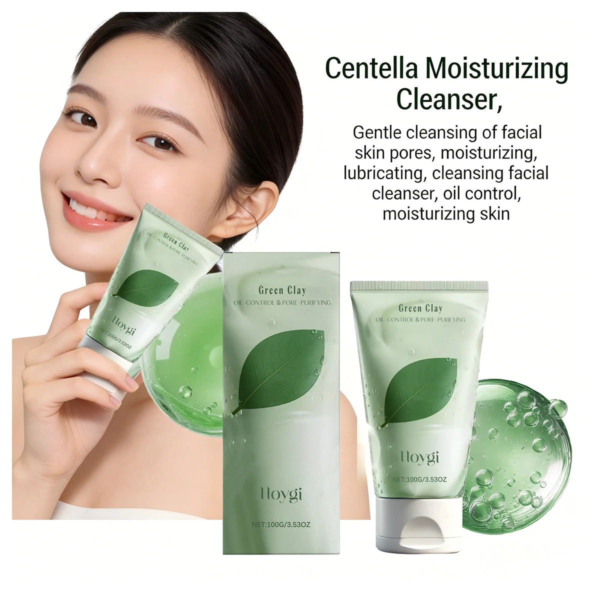 Hoygi Centella Facial Cleanser – Pore Cleansing & Brightening
