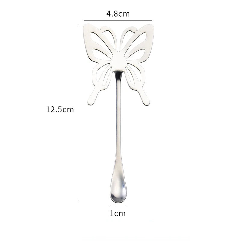 Stainless Steel Heart & Bow Spoon – Coffee & Dessert Spoon