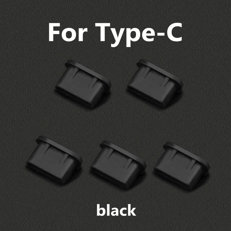 Silicone Dust Plugs – USB-C, Micro USB & Lightning Port Cover