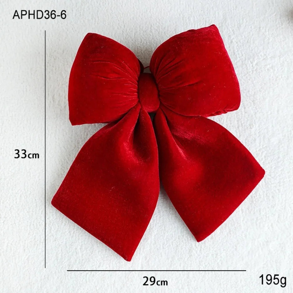 Velvet Bowknot Christmas Ornament – 3 Sizes | Xmas Tree Bow