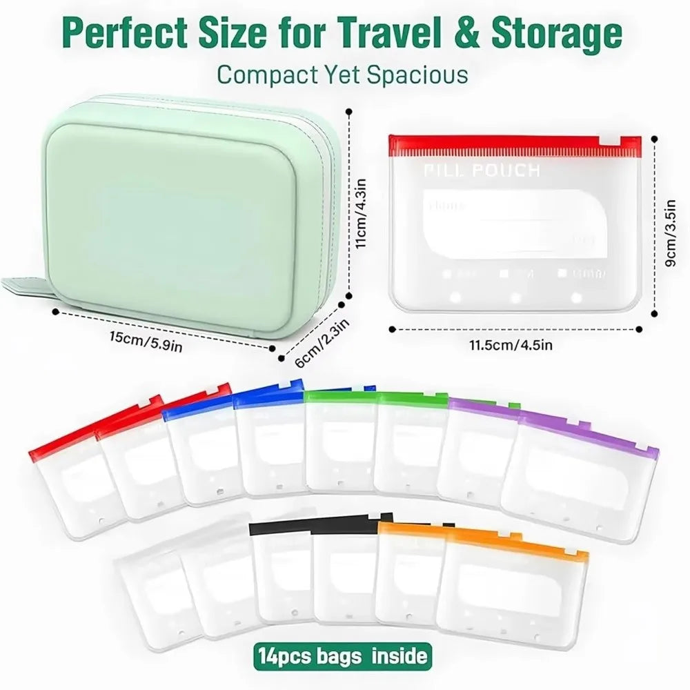 BPA-Free Weekly Pill Organizer – 7/14 PCS Waterproof Case