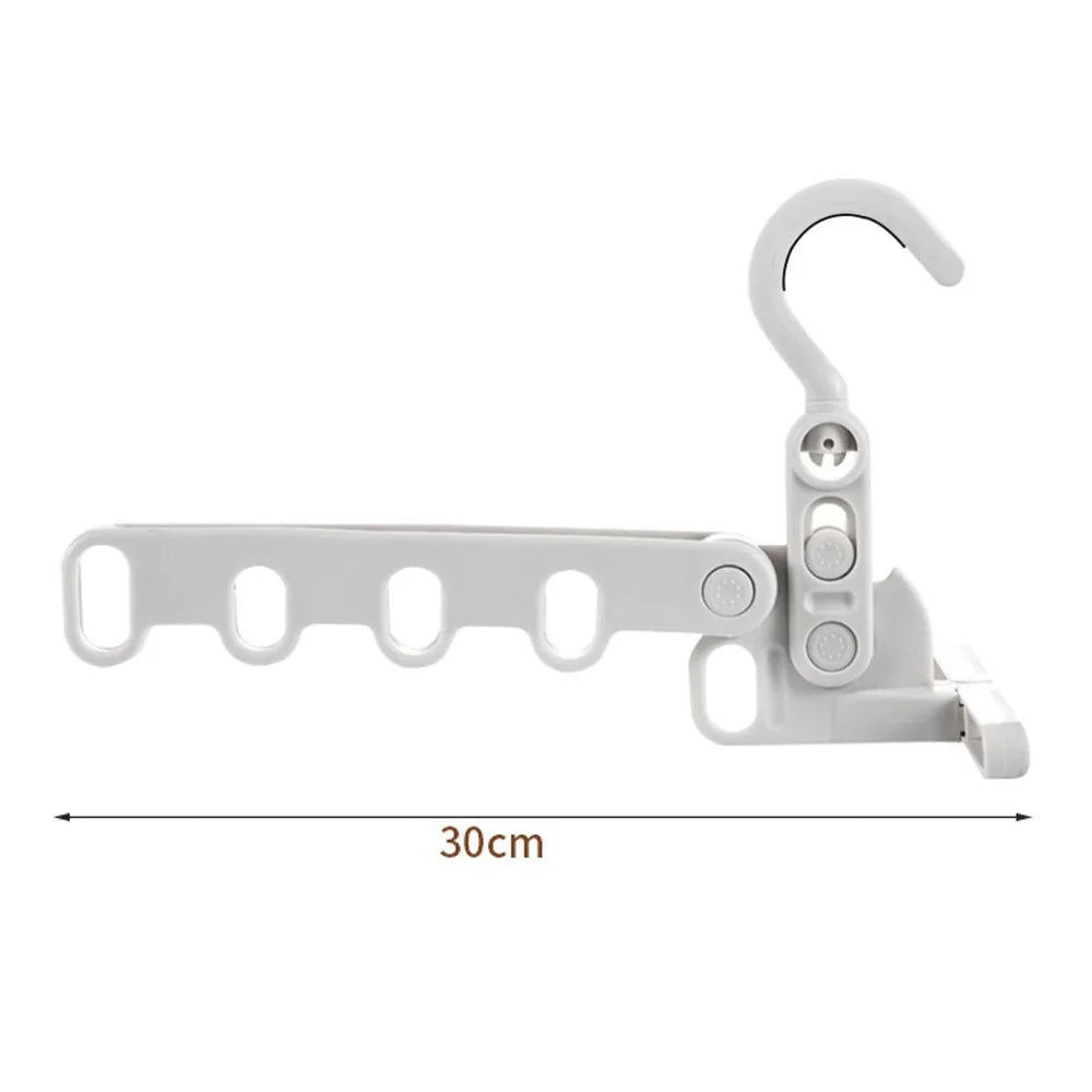 Portable Foldable 5-Hole Travel Clothes Drying Rack & Hanger