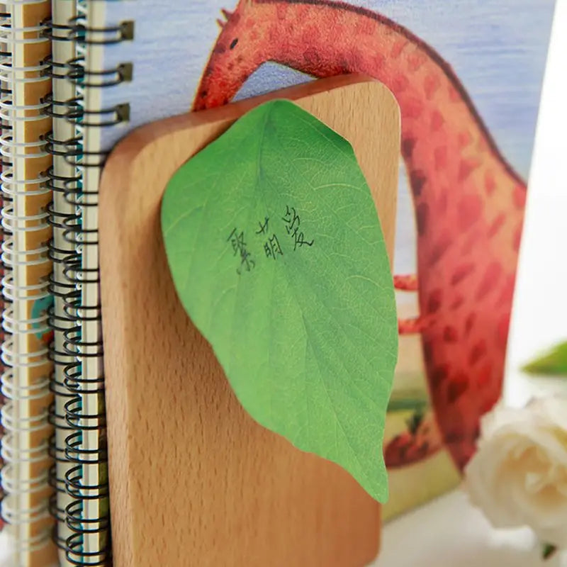 Leaf Shaped Sticky Notes – Self-Adhesive Memo Pad 50 Sheets