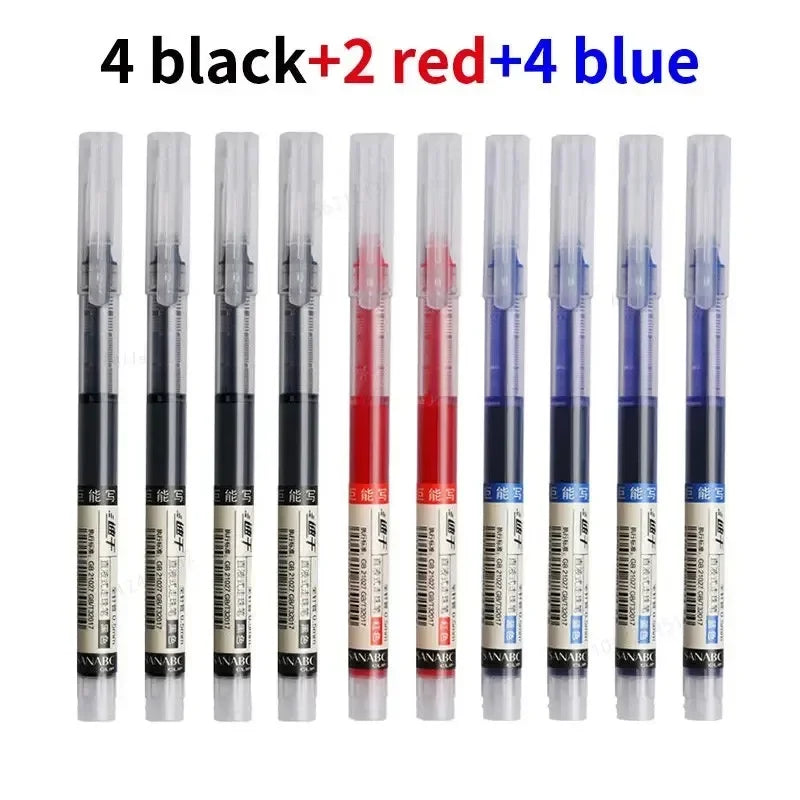 0.5mm Needle-Point Gel Pens – Quick-Dry Blue Ink for School