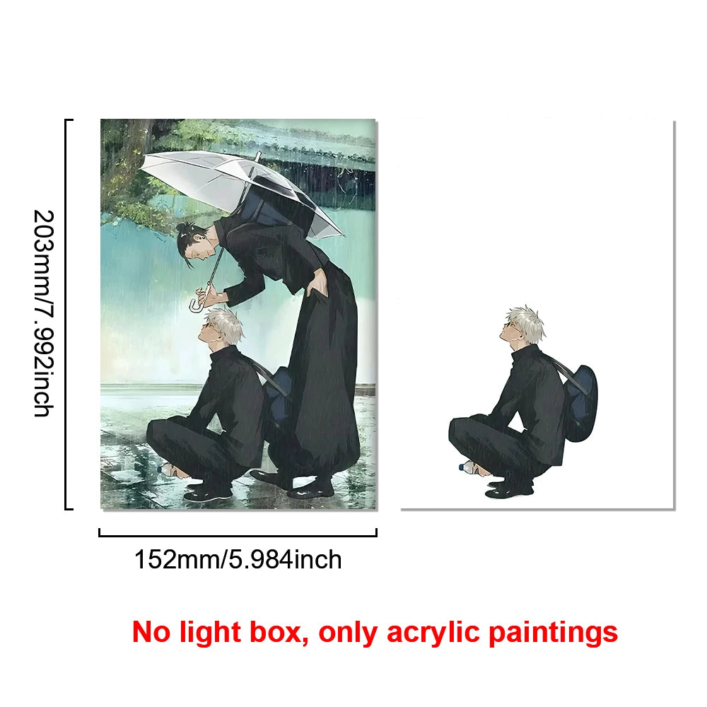 Satoru Gojo LED Light Frame – Jujutsu Kaisen Anime Decor