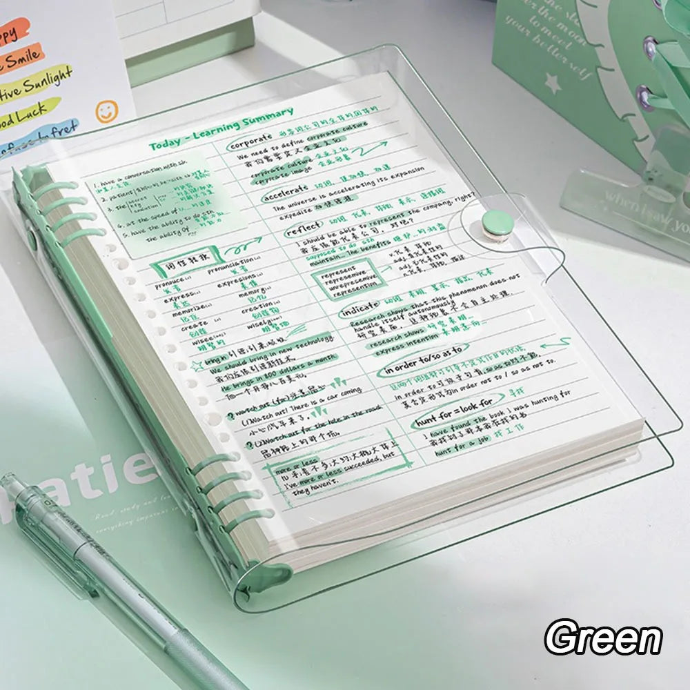 A5 Loose-Leaf Binder Notebook – Daily & Weekly Planner