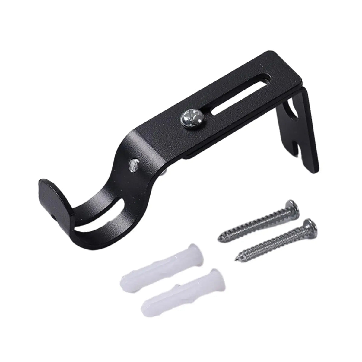 1-Inch Adjustable Curtain Rod Bracket – Heavy Duty Iron Holder