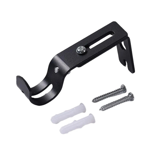 1-Inch Adjustable Curtain Rod Bracket – Heavy Duty Iron Holder