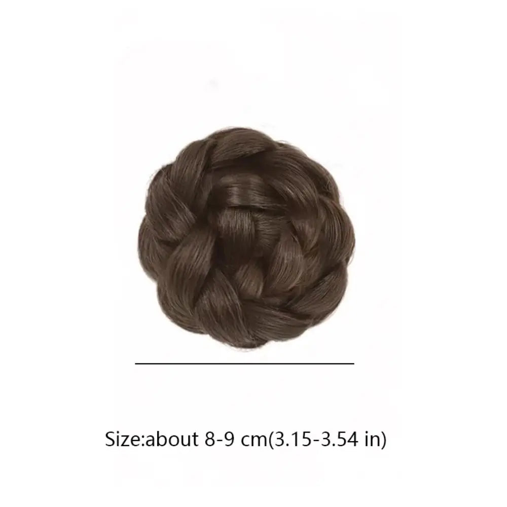 Synthetic Hair Bun Claw Clip – Fluffy Hairpiece for Women