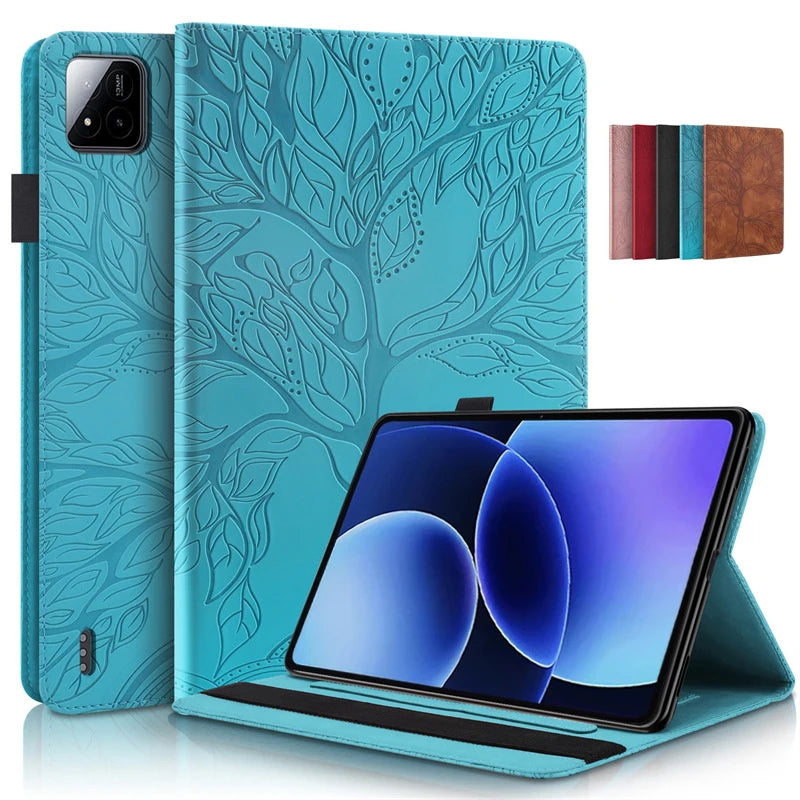 Xiaomi Pad 8 / 8 Pro Embossed Tree PU Leather Wallet Case
