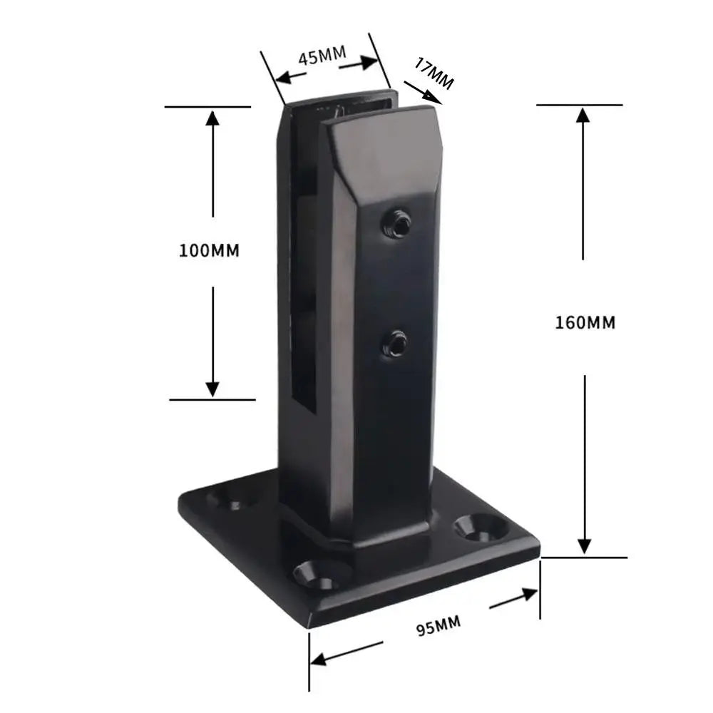 No-Drill Stainless Steel Fence Clamp – Glass & Railing Bracket