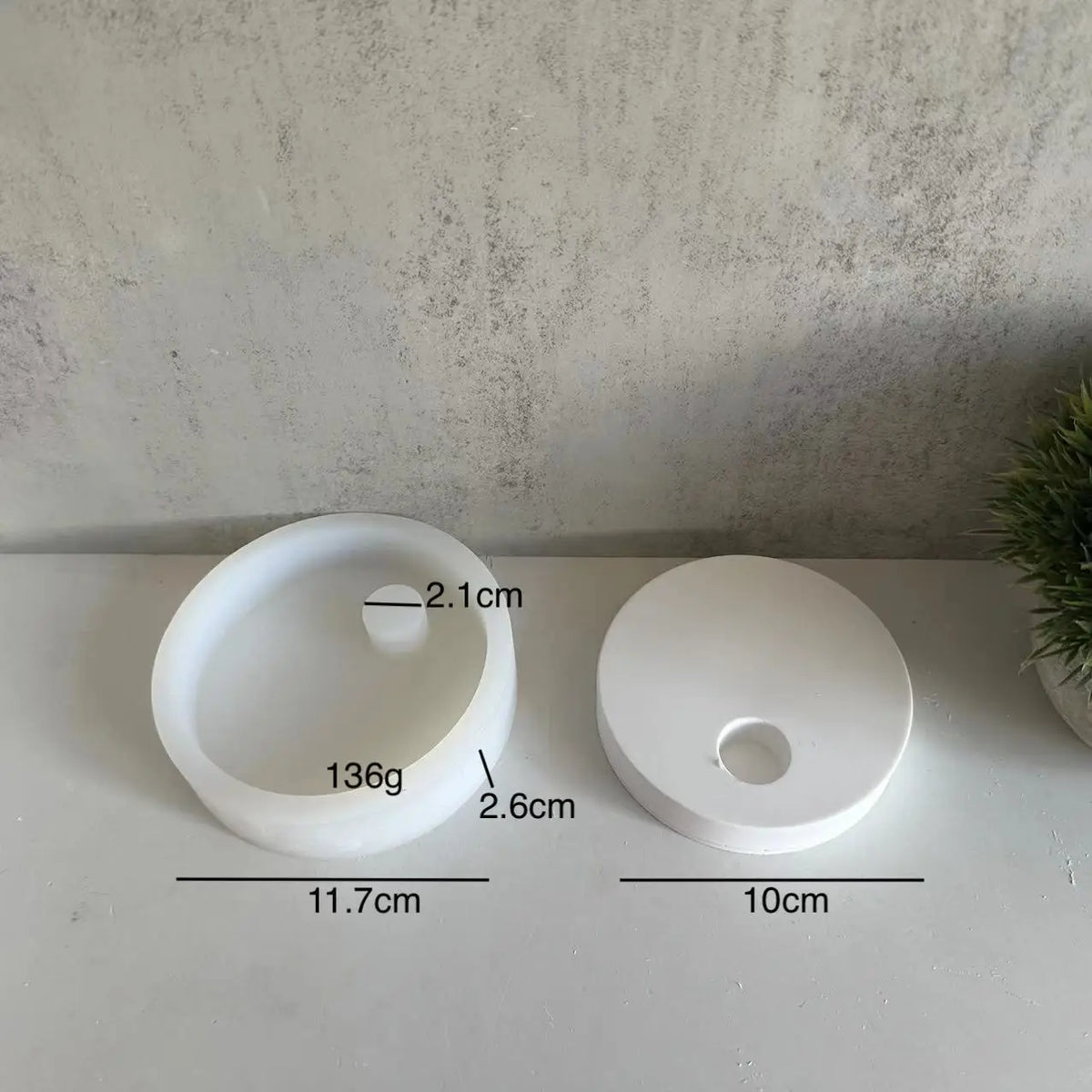 Round Candlestick Silicone Mold – DIY Candle, Plaster & Cement