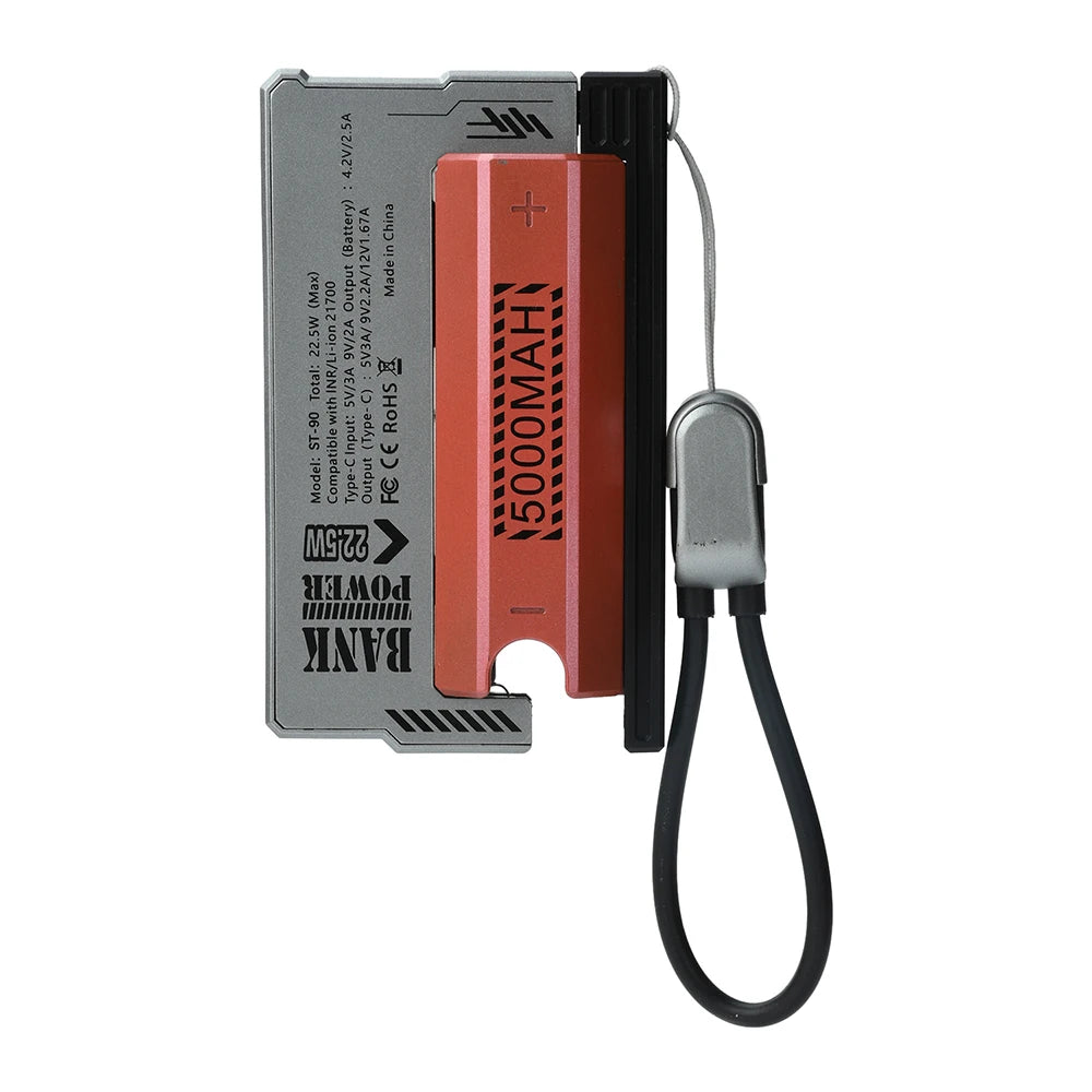 21700 DIY Power Bank Case PD 20W – Solderless Built-in Cable