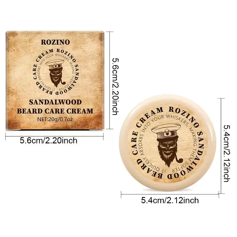 Men's Sandalwood Beard Balm 20g – Moisturizing & Anti-Frizz