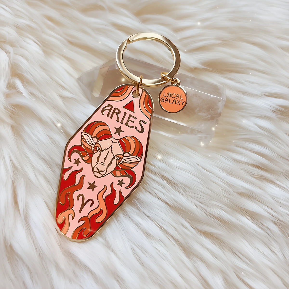 Zodiac Constellation Enamel Metal Keychain | Horoscope Gift