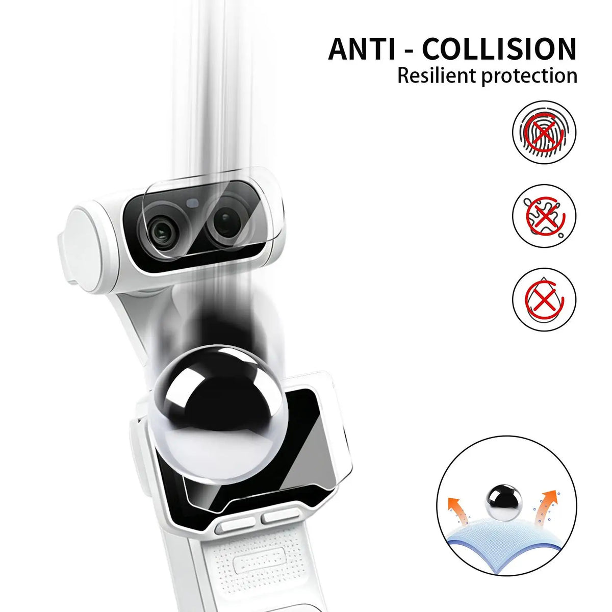 Tempered Glass Screen Protector for Insta360 Luna Ultra | 2-in-1