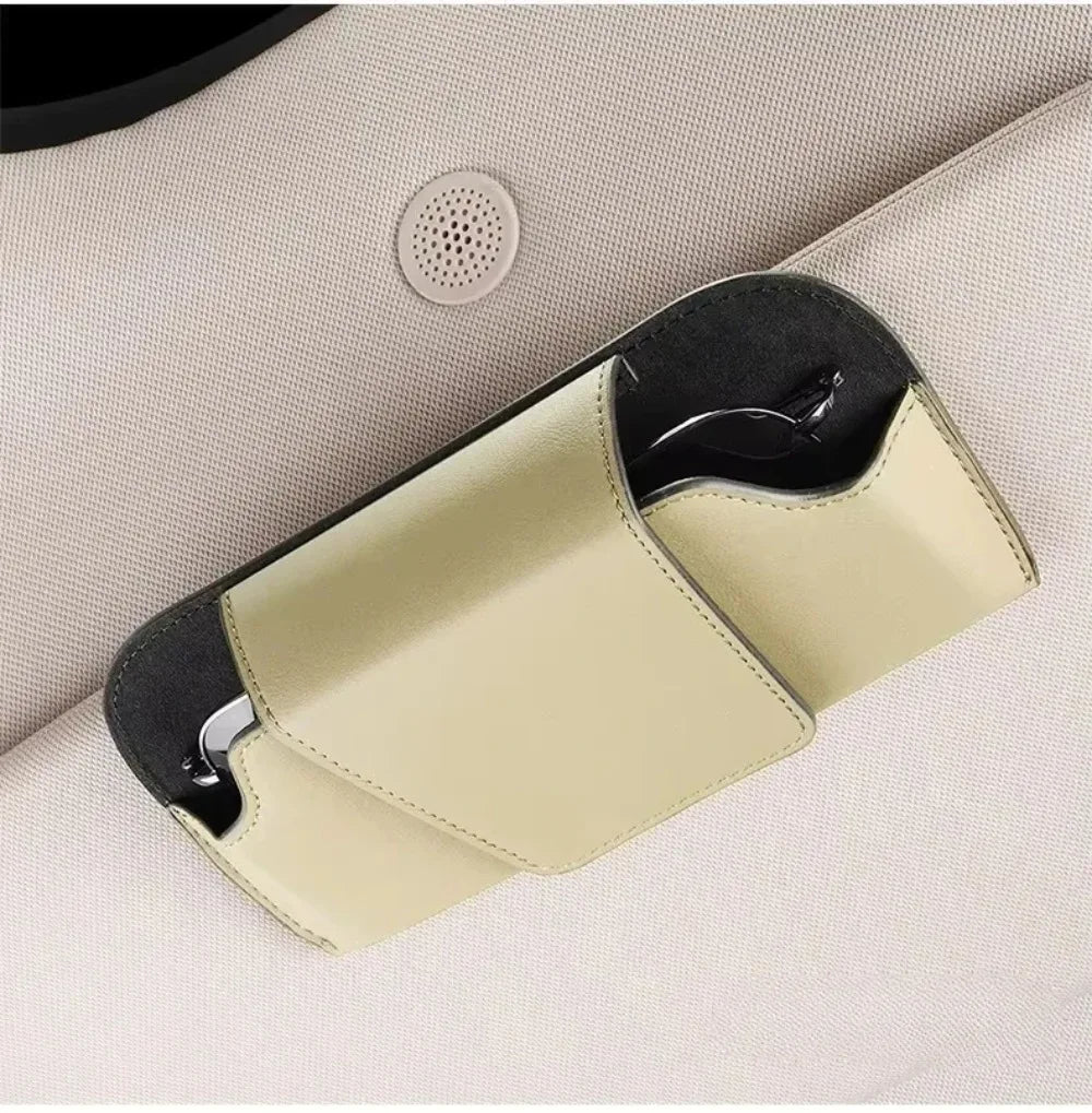 Foldable Sunglasses Display Stand | Genuine Leather Case