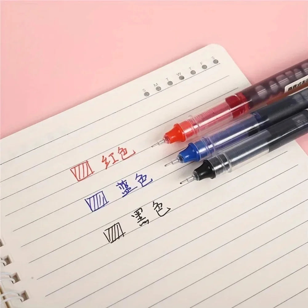0.5mm Needle-Point Gel Pens – Quick-Dry Blue Ink for School