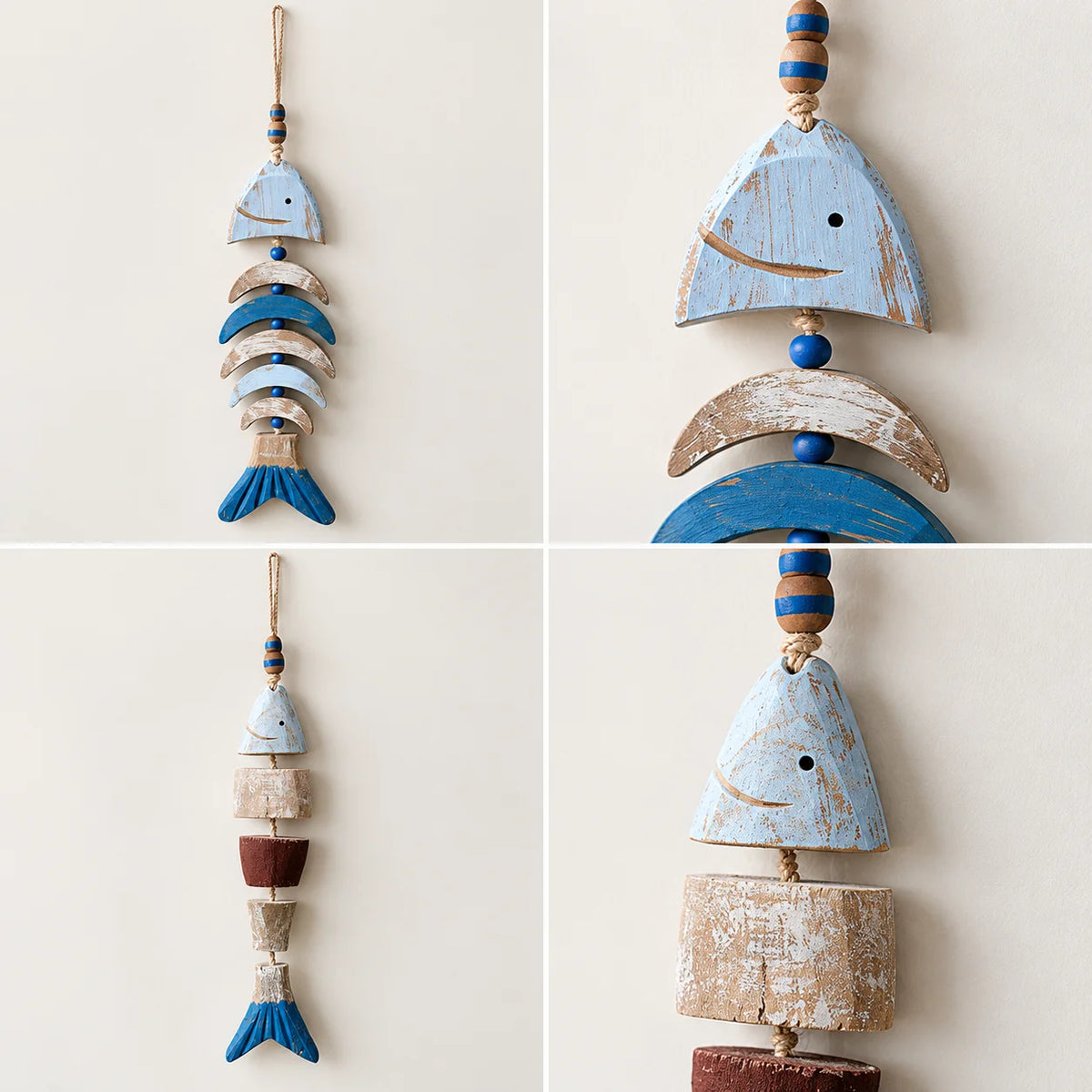 Rustic Wooden Fish Wall Hanging – Coastal Nautical Décor