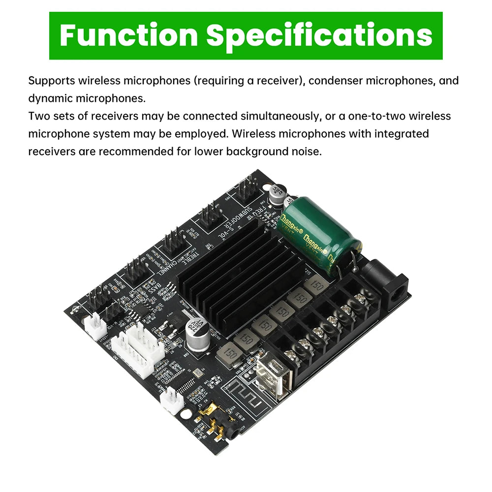 2.1-Ch Bluetooth Amplifier Board 200W TPA3116D2 MT21S