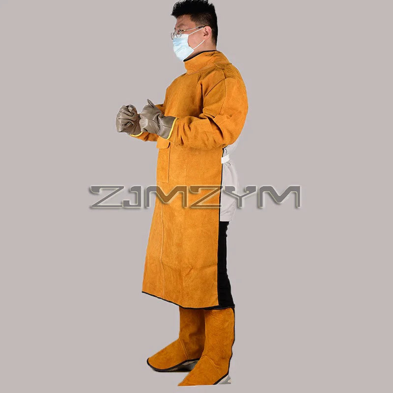 Cowhide Leather Welding Suit Set – Gloves, Head & Foot Cover