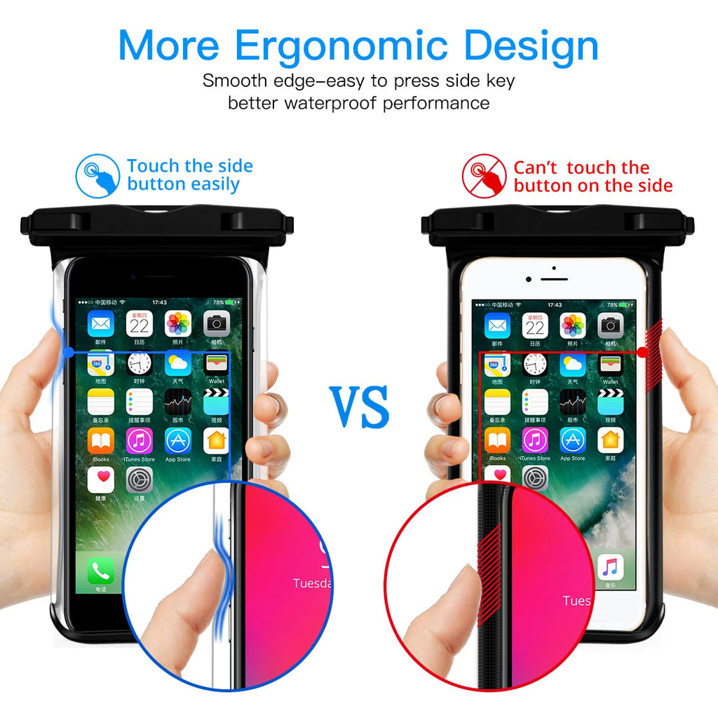 Waterproof Phone Pouch 3/4 Pack – Universal Swim Bag Cover