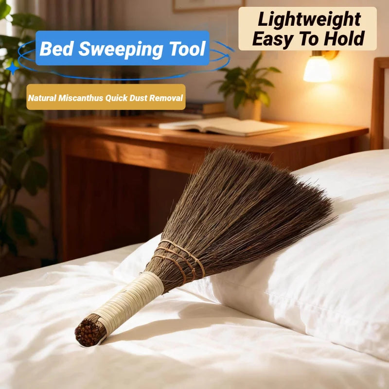 Handmade Natural Grass Broom – Vintage Floor Sweeper Set