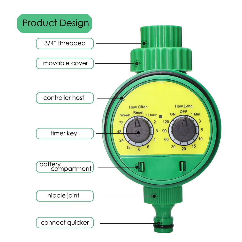 Programmable Garden Water Timer – Auto Faucet Hose Controller