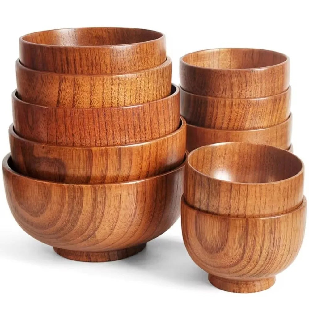 Japanese Handmade Wooden Bowl – Soup, Salad & Serving