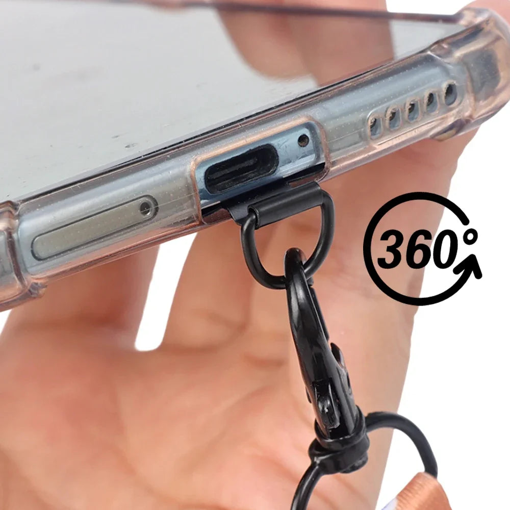 Stainless Steel Phone Wrist Strap Tether Tab | 1 or 4 Pack